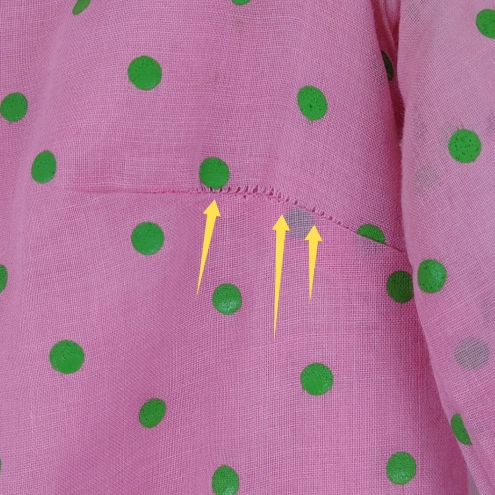 Vintage 60s Homemade Weekend Pink Watermelon Polka Dot Mini Dress Mod Go Go - Picture 8 of 9